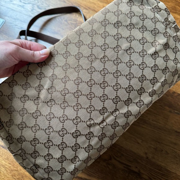 ❤️LAST CHANCE❤️ Gucci Vintage GG Canvas & Leather Tote - Picture 5 of 14